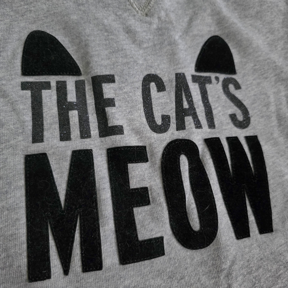 Kate Spade Gray 'The Cat's Meow' Sweatshirt - Picture 2 of 3